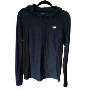 New Balance Women’s Navy Blue Lightweight Polyester Long Sleeve Hoodie Size Med